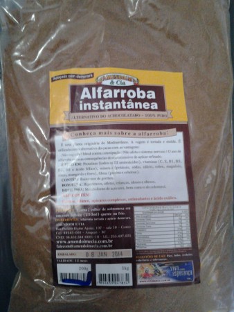 Alfarroba Instantânea - a cada 100g R$ 6,40